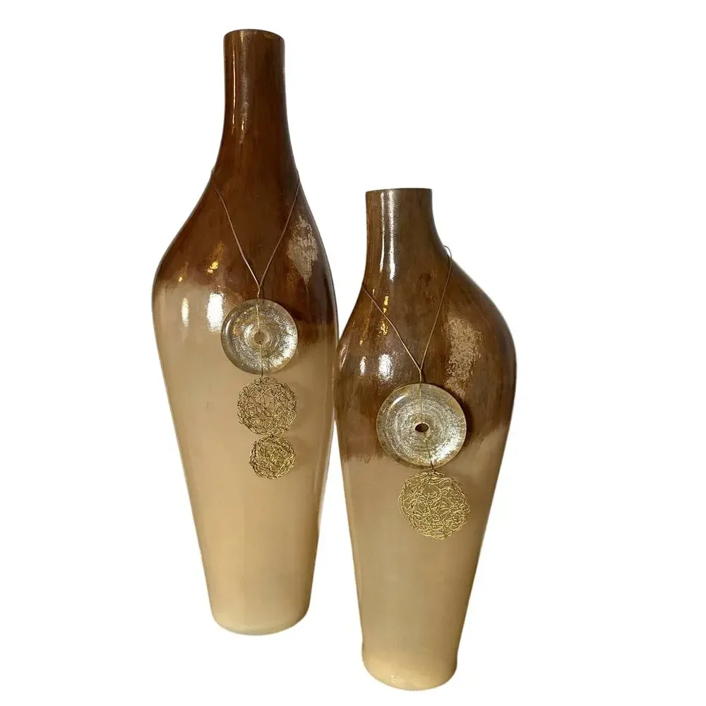Neka Handmade Glass Table Vases, set of 2